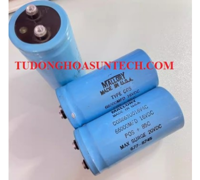  TỤ ĐIỆN  MALLORY 66000UF 16V 